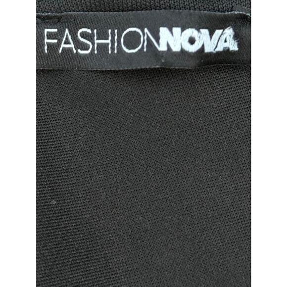 Fashion Nova Black Long Sleeve Asymmetrical Romper Small - Picture 5 of 6